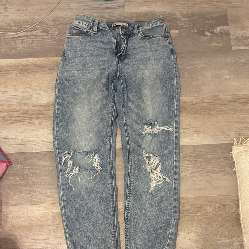 SO Light Blue Distressed Boyfriend Jeans